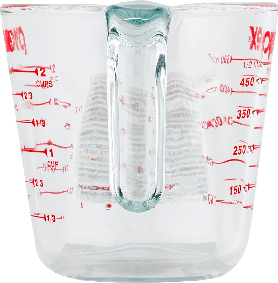 Amazon | Pyrex 計量カップ 2カップ用 レッドグラフィック 透明